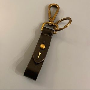 Madewell Key Fob Black Leather
